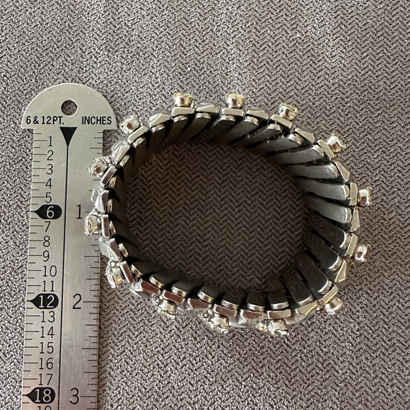 Vintage Silver Rhinestone Bracelet - Picture 6 of 7
